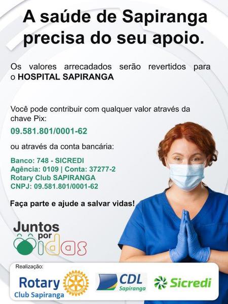 CDL Sapiranga apoia campanha de arrecadação de fundos para o Hospital Sapiranga